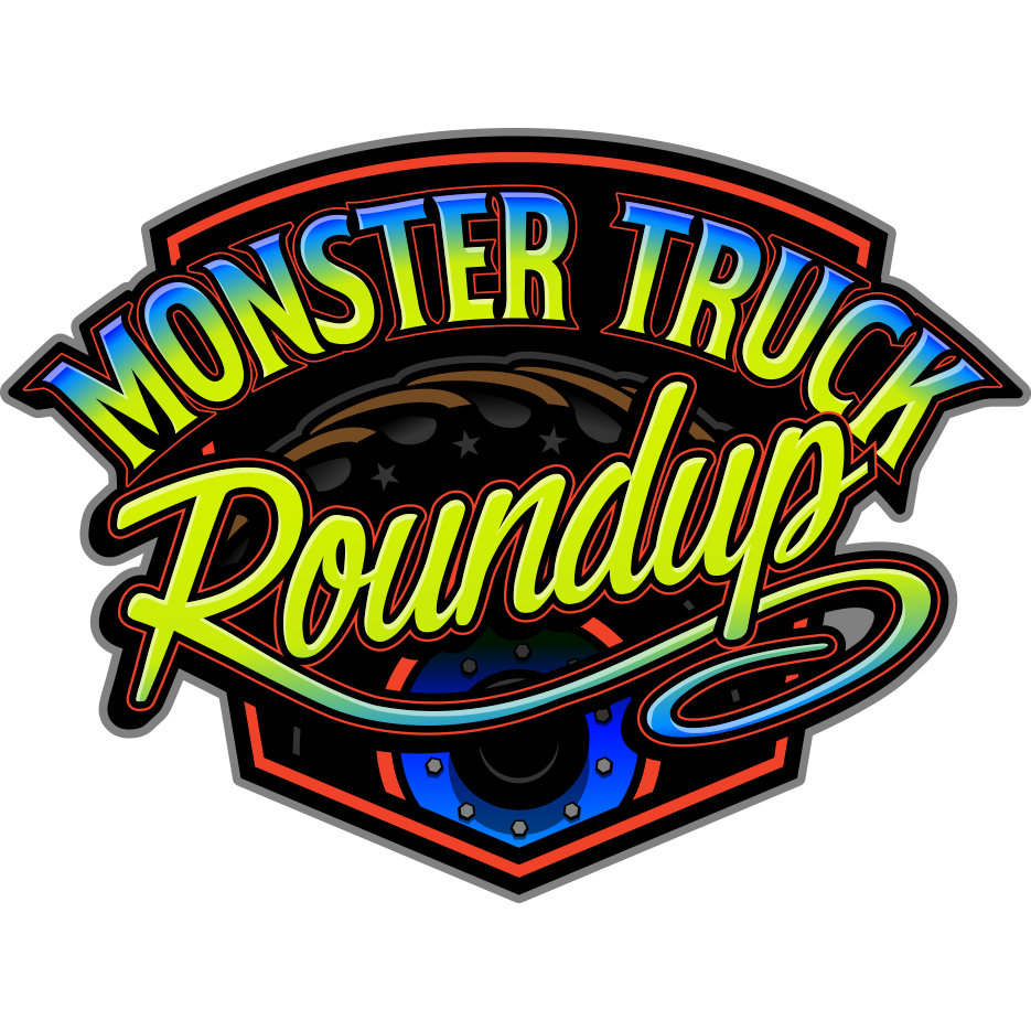 Monster Truck Roundup event promotion logo Monster Truck Roundup event promotion logo